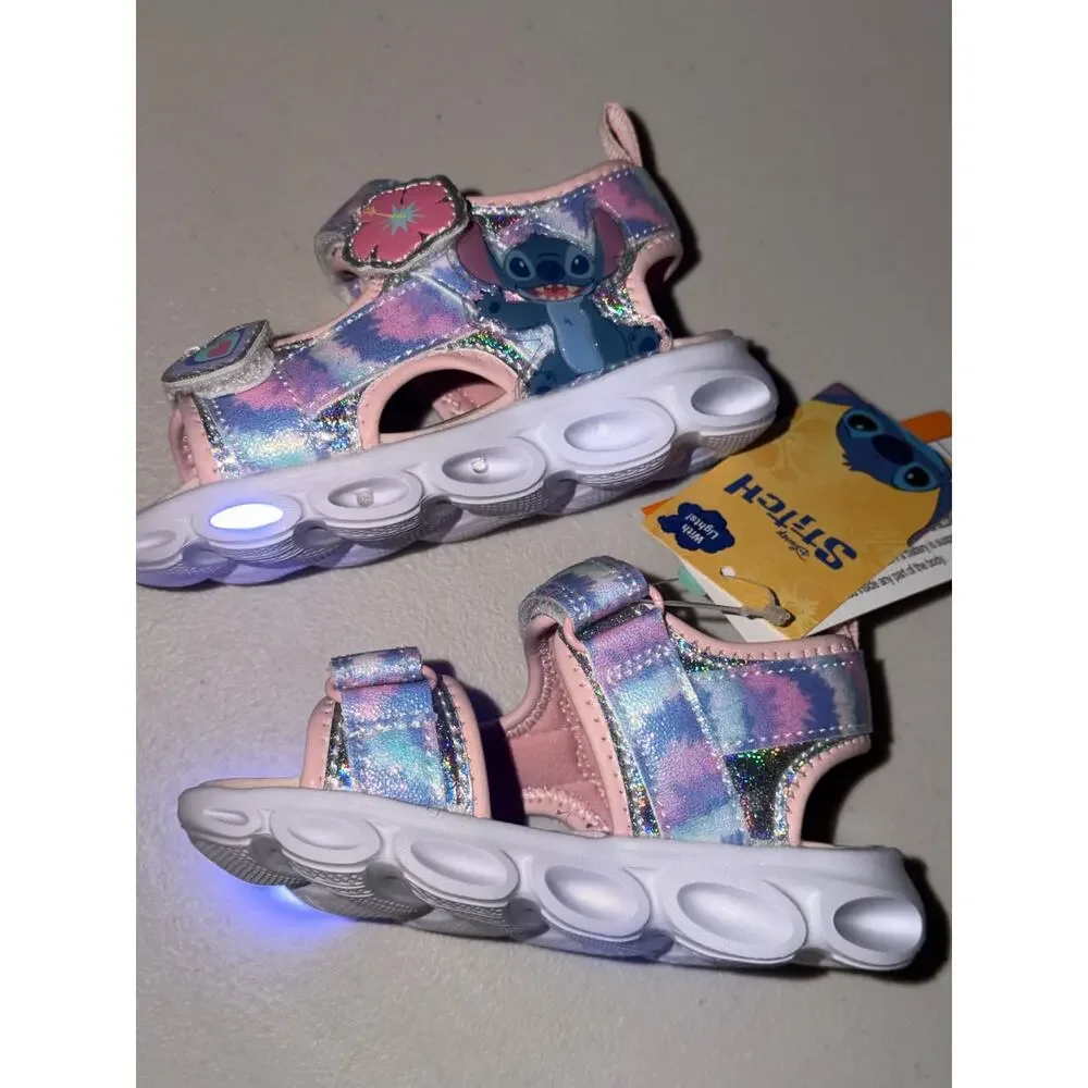 NEW! Lilo Stitch 12M Pink Kids Sport Shoes Light-Up Sandals